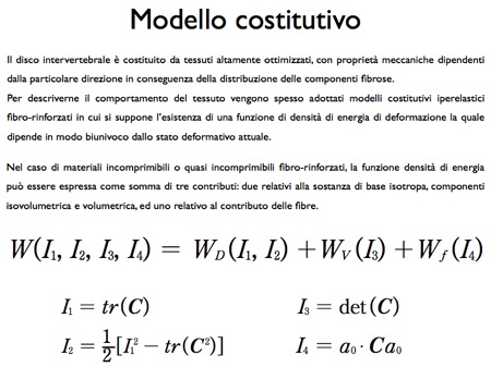 modello costitutivo iperelastico fibrorinforzato